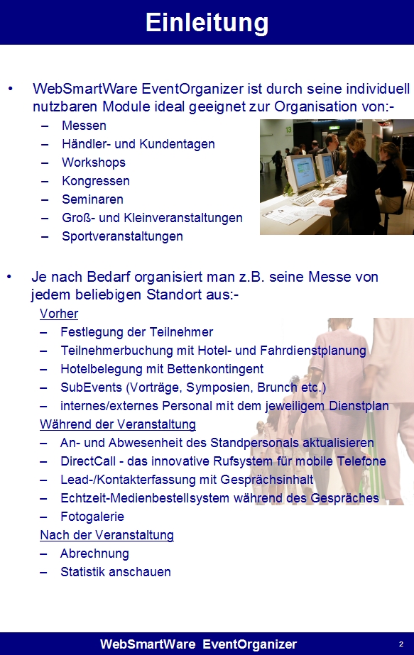 EventOrganizer Seite 2
