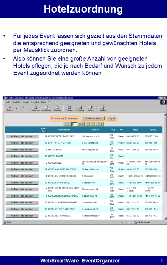 EventOrganizer Seite 7