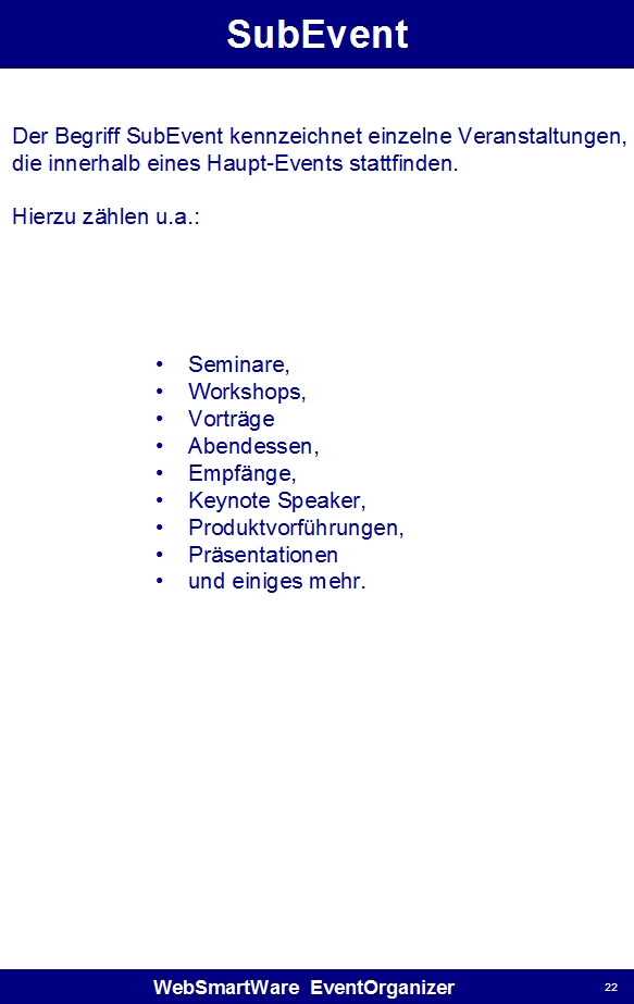 EventOrganizer Seite 22